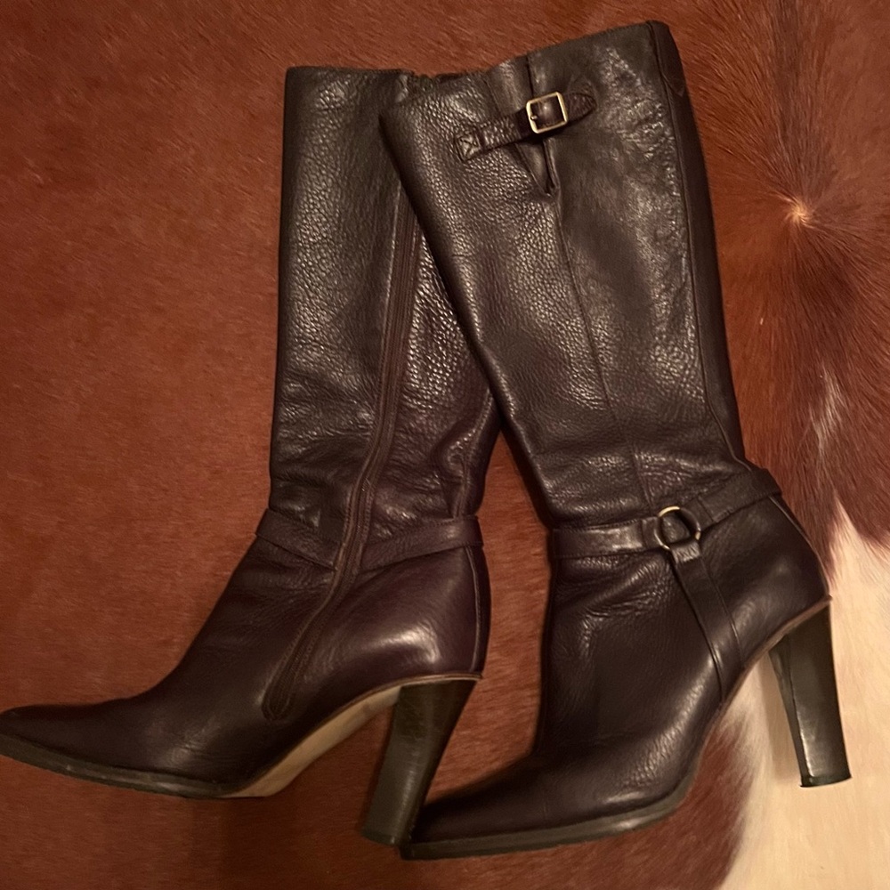 J. Crew Genuine Italian Leather Chocolate Brown Boots Size 9